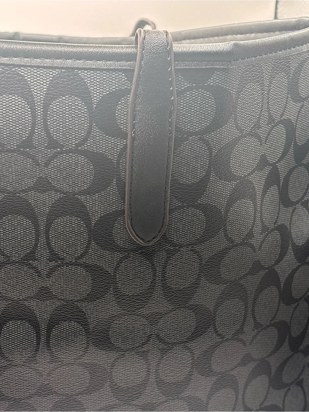 Coach Black Signature Canvas Tote Bag